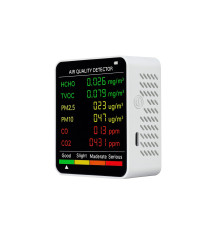 Анализатор качества воздуха 6в1  Air Quality Detector PM2.5, PM10, HCHO, TVOC, CO и CO2